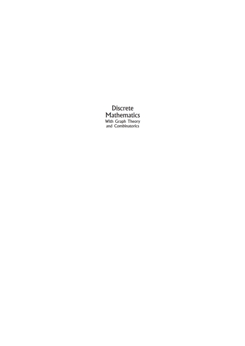 Book Discrete Mathematics, With Graph Theroy And Combinatorics free