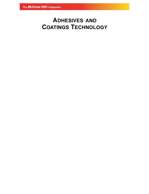 Book Adhesives and Coatings Technology free