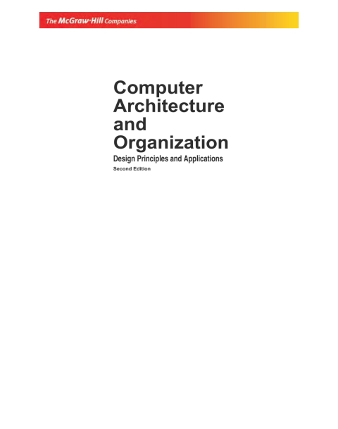 Book Computer Architecture and Organization free