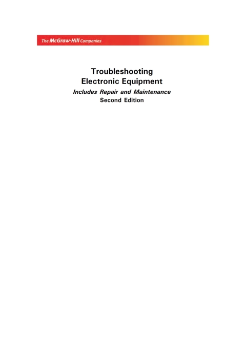 Book TROUBLESHOOTING ELECTRONIC  EXP free