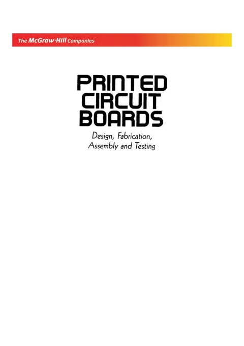 Book Printed Circuit Boards: Design, Fabrication, Assembly And Testing free