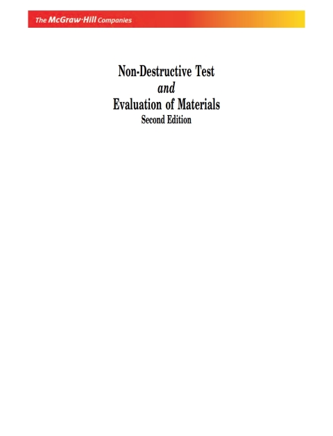 Book Non-Destructive Test and Evaluation of Materials free