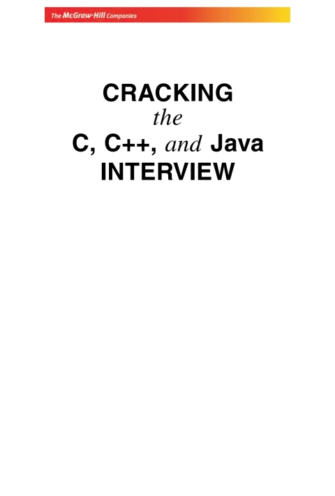Book CRACKING C,C   AND JAVA INTERV  EXP free
