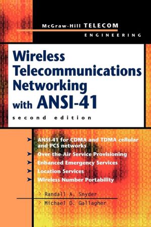 Book Wireless Telecommunications Networking with ANSI-41 free