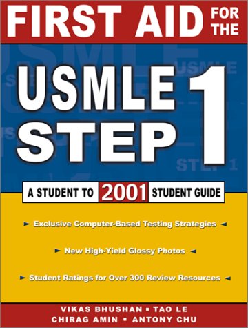 Book First Aid for the USMLE Step 1 2001:  Student to Student Guide free