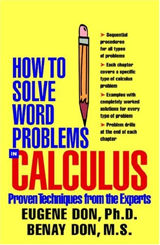 Book How to Solve Word Problems in Calculus (How to Solve Word Problems Series) free