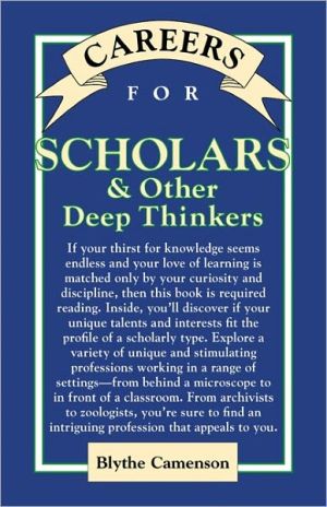 Book Careers for Scholars & Other Deep Thinkers (Vgm Careers for You Series) free
