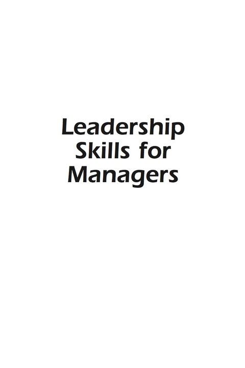 Book Leadership Skills for Managers (Briefcase Books Series) free