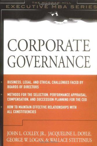 Book Corporate Governance : The McGraw-Hill Executive MBA Series free