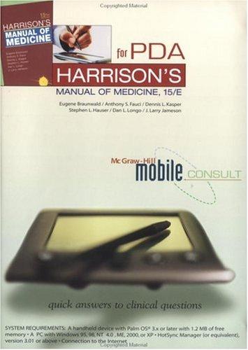 Book Harrisons Manual Of Medicine, 15/e For Pda free