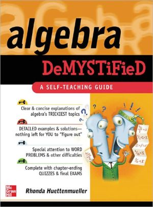 Book Algebra Demystified free