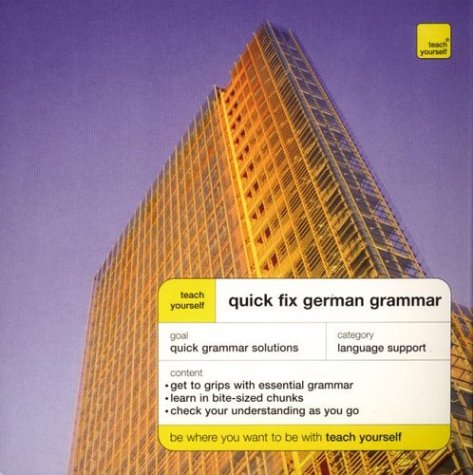 Book Teach Yourself Quick Fix German Grammar free