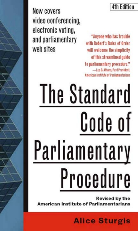 Book The Standard Code of Parliamentary Procedure, 4th Edition 4th by Sturgis, Alice (2000) Paperback free