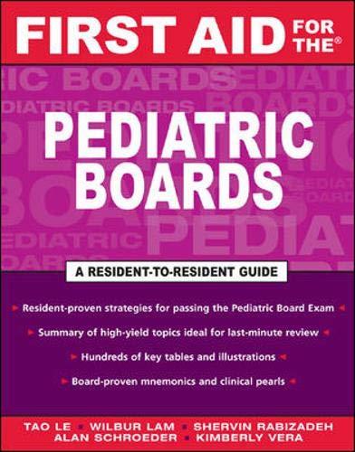 Book First Aid for the Pediatric Boards (FIRST AID Specialty Boards) free