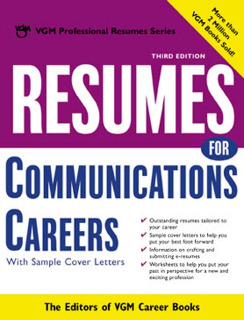 Book Resumes for Communications Careers: With Sample Cover Letters (Vgm's Professional Resumes Series) free