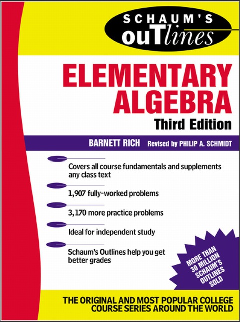 Book Schaum's Outline of Elementary Algebra free