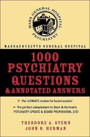 Book Massachusetts General Hospital 1000 Psychiatry Questions & Annotated Answers free