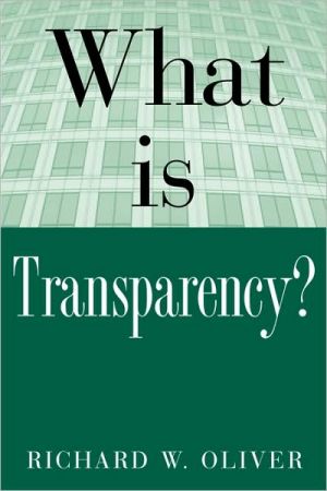 Book What is Transparency? free