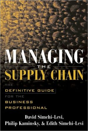 Book Managing the Supply Chain: The Definitive Guide for the Business Professional free