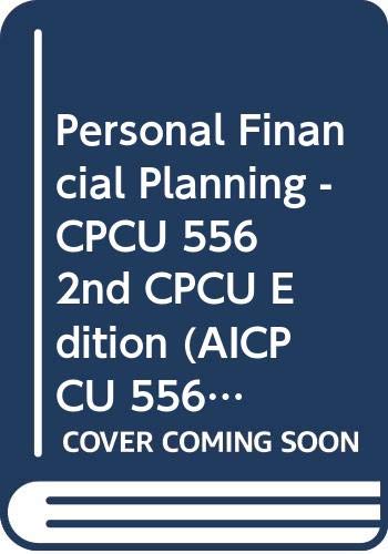 Book Personal Financial Planning - CPCU 556 2nd CPCU Edition (AICPCU 556) free