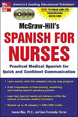 Book McGraw-Hill's Spanish for Nurses : A Practical Course for Quick and Confident Communication(paperback & 3 CD'S) free