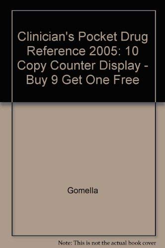 Book Clinician's Pocket Drug Reference 2005: 10 Copy Counter Display - Buy 9 Get One Free free