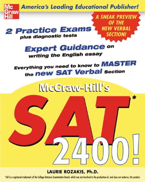 Book McGraw-Hill's SAT 2400!: A Sneak Preview of the New SAT English Test (Schaum S) free