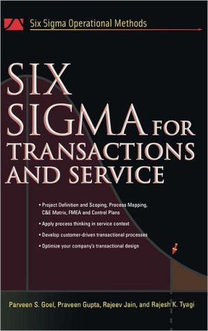 Book Six SIgma for Transactions and Service (Six SIGMA Operational Methods) free