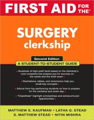 Book First Aid for the Surgery Clerkship (First Aid Series) free