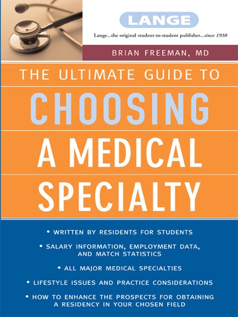 Book The Ultimate Guide To Choosing a Medical Specialty free
