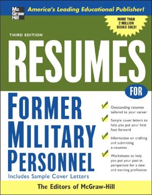 Book Resumes for Former Military Personnel (McGraw-Hill Professional Resumes) free