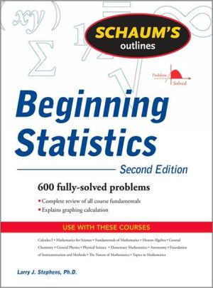 Book Schaum's Outline of Beginning Statistics, 2nd edition (Schaum's Outline Series) free