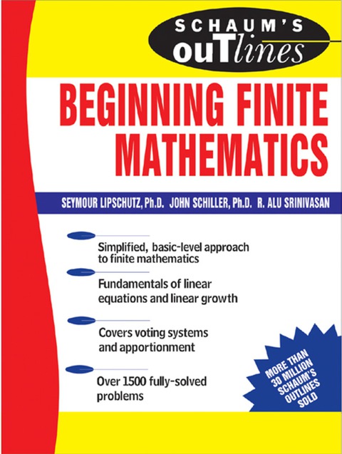 Book Schaum's Outline of Beginning Finite Mathematics (Schaum's Outline Series) free