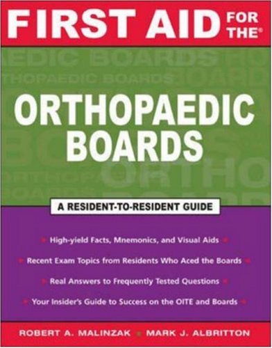 Book First Aid for the Orthopaedic Boards (First Aid Series) free