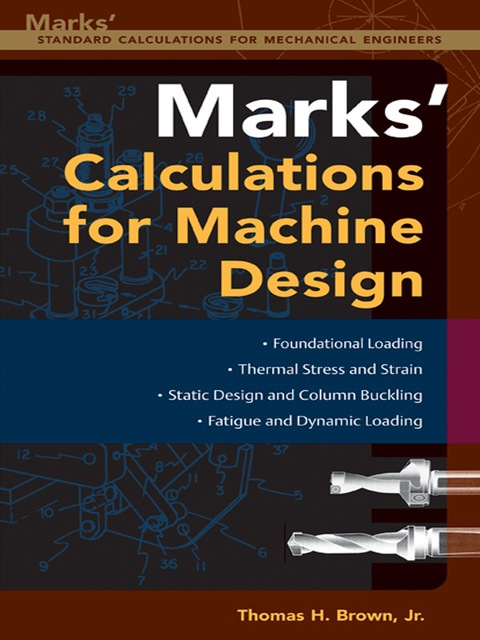 Book Mark's Calculations For Machine Design free