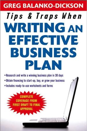 Book Tips and Traps For Writing an Effective Business Plan free