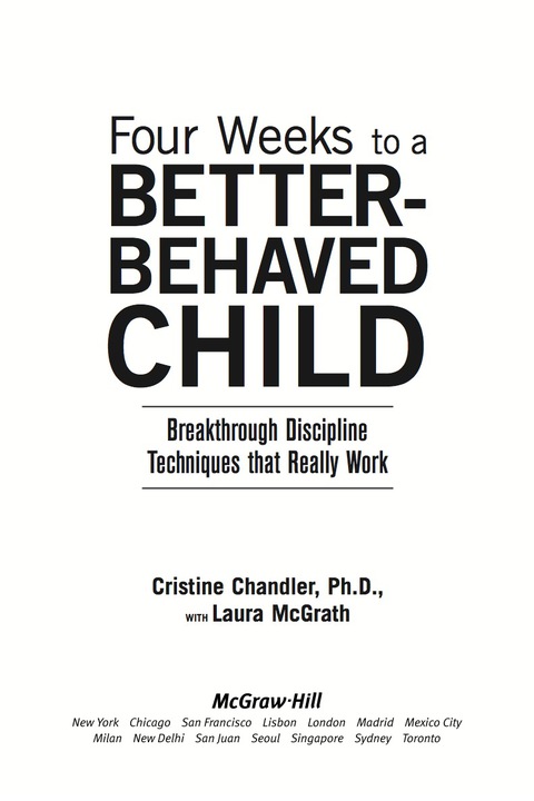 Book Four Weeks to a Better-Behaved Child: Breakthrough Discipline Techniques that Really Work free