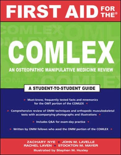 Book First Aid for the COMLEX: An Osteopathic Manipulative Medicine Reveiw (First Aid Series) free