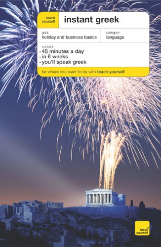 Book Teach Yourself Instant Greek (Book Only) (TY: Language Guides) free
