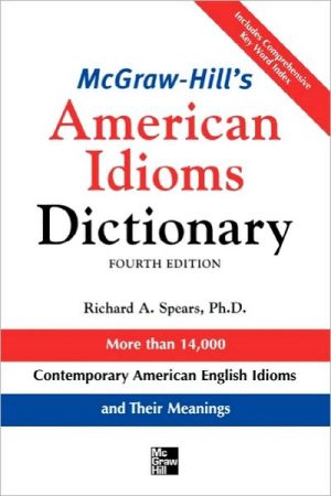 Book McGraw-Hill's Dictionary of American Idioms Dictionary (McGraw-Hill ESL References) free
