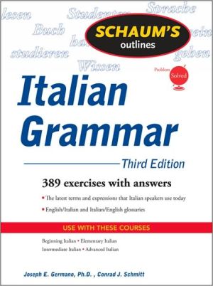 Book Schaum's Outline of Italian Grammar (Schaum's Outlines) free