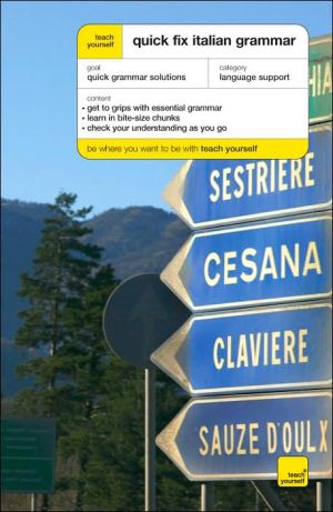 Book Teach Yourself Quick-Fix Italian Grammar (Teach Yourself Language) free