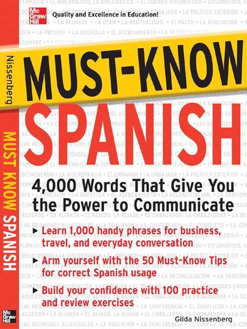 Book Must-Know Spanish: Essential Words For A Successful Vocabulary free