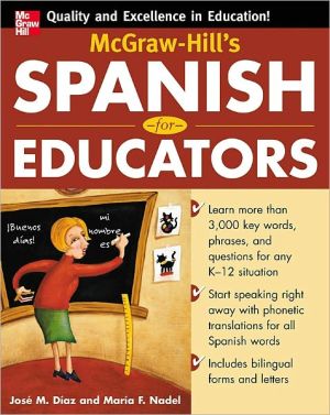 Book McGraw-Hill's Spanish for Educators (Book Only) free