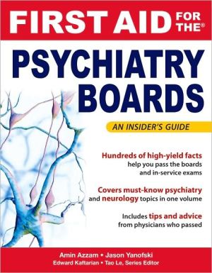 Book First Aid for the Psychiatry Boards (First Aid Specialty Boards) free