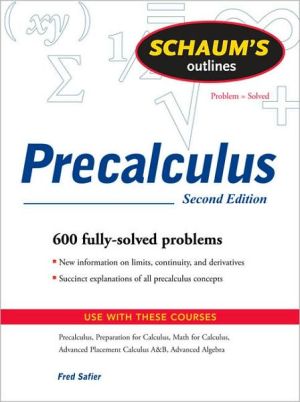 Book Schaum's Outline of PreCalculus, 2nd Ed. (Schaum's Outline Series) free