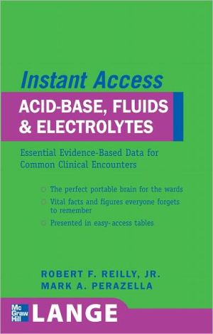 Book LANGE Instant Access Acid-Base, Fluids, and Electrolytes free