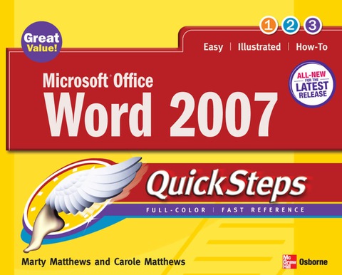 Book Microsoft Office Word 2007 QuickSteps (How to Do Everything) free