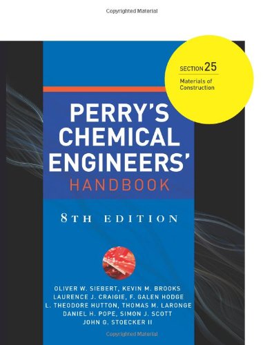 Book Perry's Chemical Engineers' Handbook 8/E Section 25:Materials of Construction free