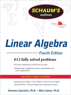Book Schaum's Outline of Linear Algebra Fourth Edition free